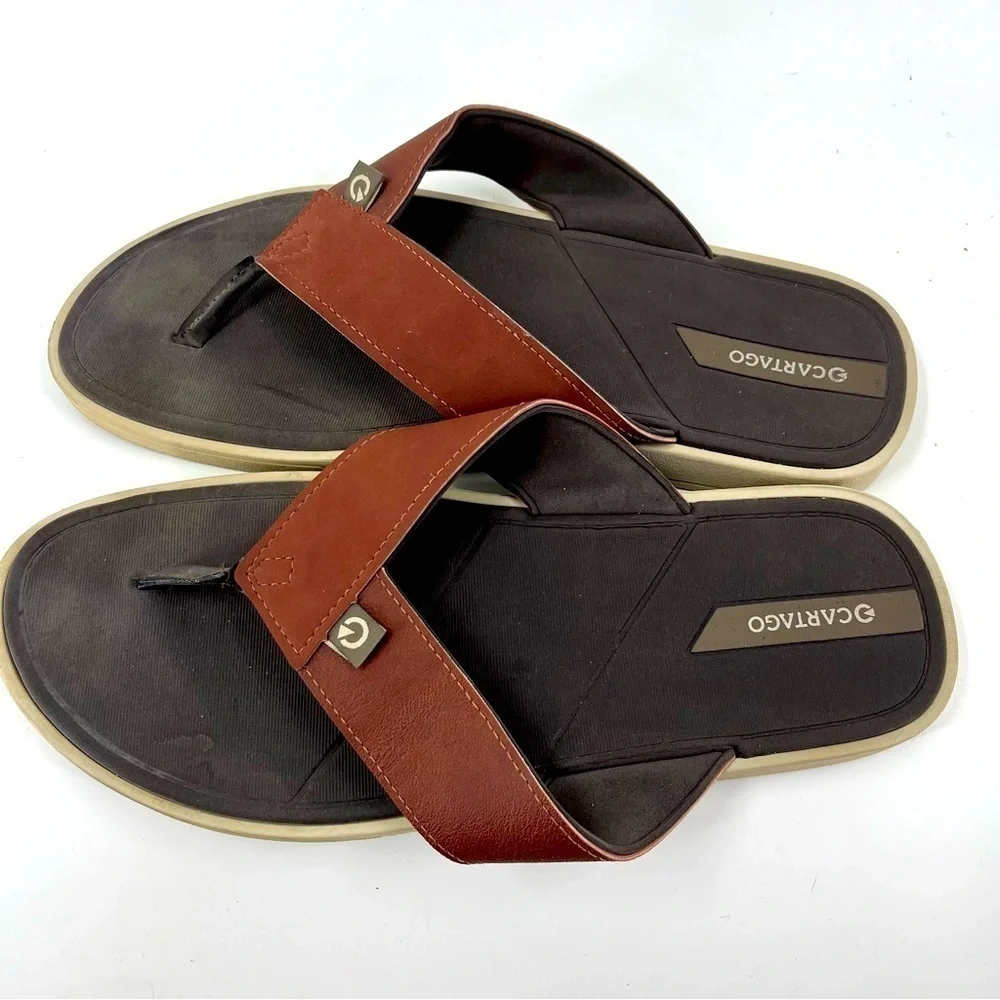 Cartigo Valencia Leather flip flops‎